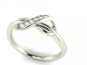 ribbon knot ring 3D Print Model