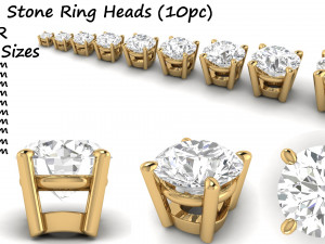 ring heads type 1 - 10pc 3D Print Model