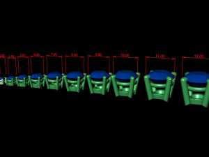 ring heads type 1 - 10pc 3D प्रिंट मॉडल