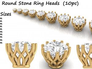 ring heads type 2 - 10pc Model do druku 3D