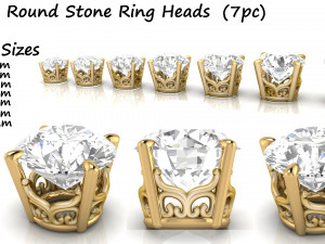 ring heads type 3 - 7pc Modello di stampa 3D