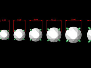 ring heads type 3 - 7pc 3D 打印模型