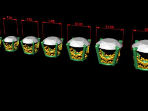 кільцеві головки тип 3 - 7шт 3D Принт Модель