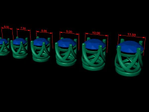 teste ad anello tipo 4 - 10pz Modello di stampa 3D