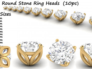 ring heads type 8 - 10pc 3D 프린트 모델