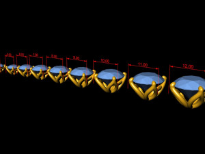 ring heads type 8 - 10pc Modelo de impresión 3D