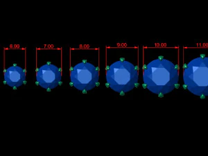 ring heads type 9 - 10pc 3D Print Model