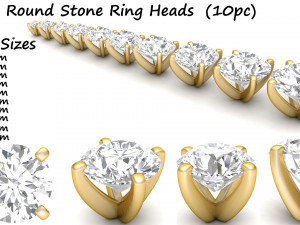 ring heads type 10 - 10pc Modelo de impresión 3D