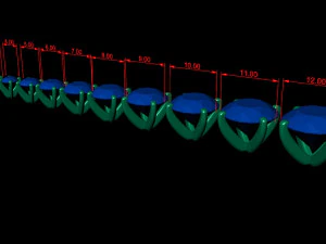 teste ad anelli tipo 10 - 10pz Modello di stampa 3D