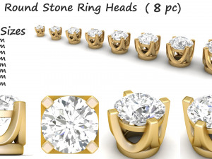 ring heads type 12 - 8pc 3D Print Model