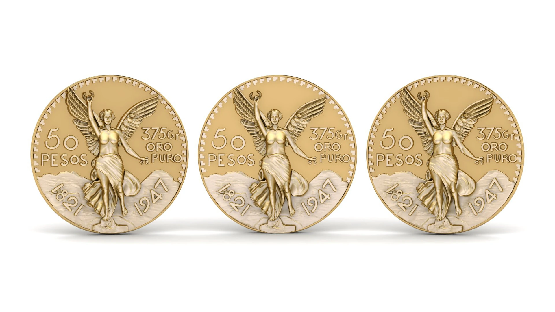 Wings Of Victory Coin 3D Print Model .c4d .max .obj .3ds .fbx .stl .blend 