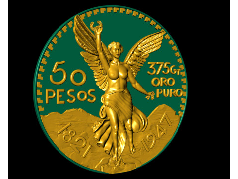 Wings Of Victory Coin 3D Druckmodell