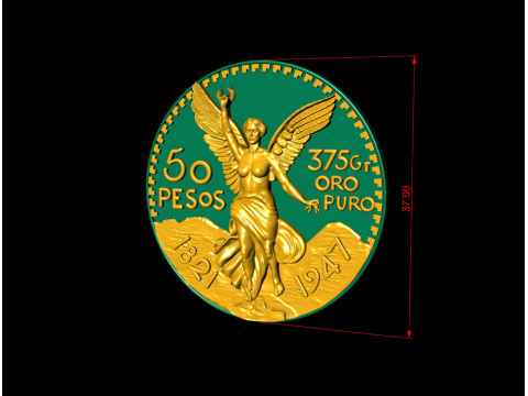 Wings Of Victory Coin 3D Druckmodell