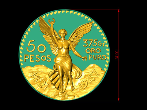 Wings Of Victory Coin 3D Druckmodell