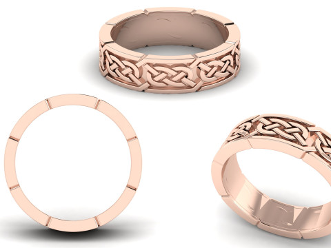 Wedding Band Ring 3D 打印模型