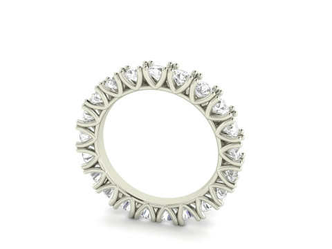 V Shape prong Diamond Ring 3D Print Model