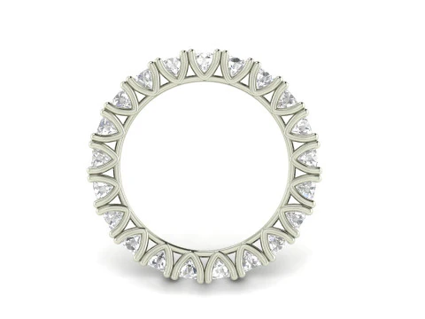 V Shape prong Diamond Ring 3D Print Model