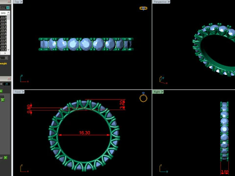 V Shape prong Diamond Ring 3D Print Model