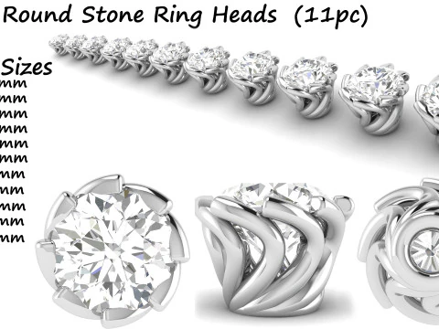 Кольцевые головки Тип 16 - 11 шт. 3D Принт Модель