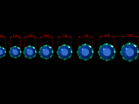 Ring Heads Type 16 -11pc 3D Принт Модель