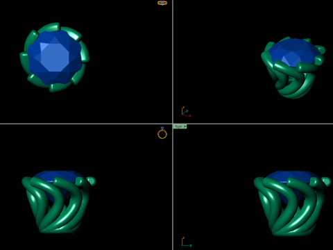 Ring Heads Type 16 -11pc 3D Print Model