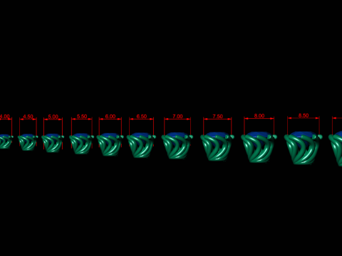 Ring Heads Type 16 -11pc 3D Принт Модель