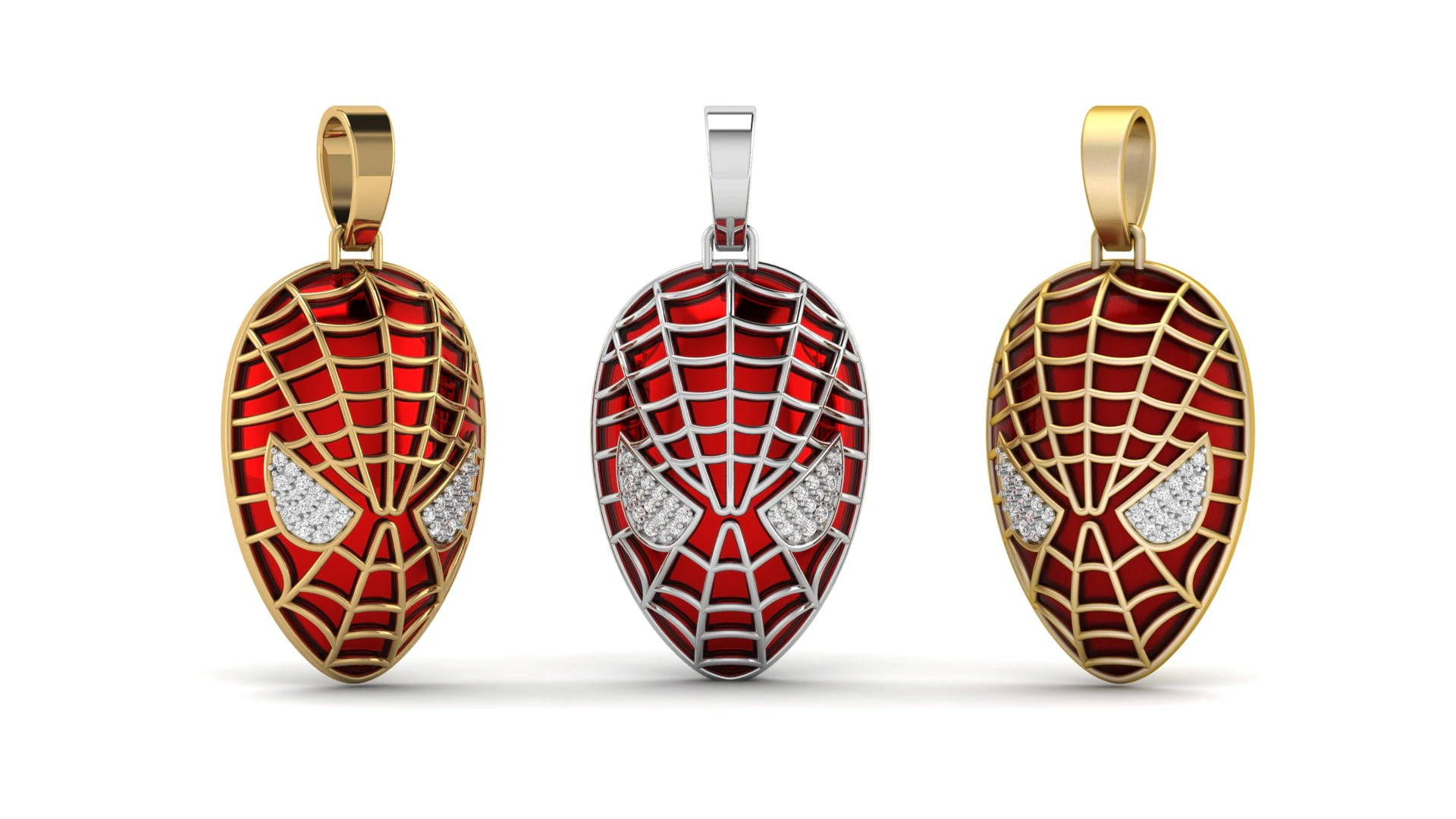 Spiderman Logo Pendant 3D Print Model .c4d .max .obj .3ds .fbx .stl .blend 