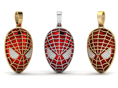 Spiderman Logo Pendant 3D Print Model