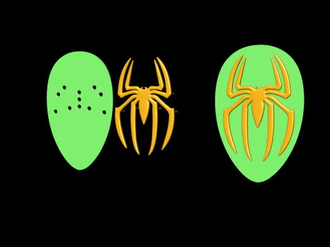 Spiderman Logo Pendant 3D Print Model