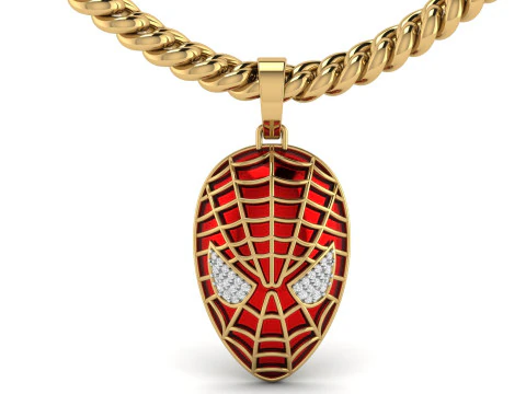 Spiderman Logo Pendant 3D Print Model