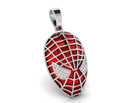 Spiderman Logo Pendant 3D Print Model