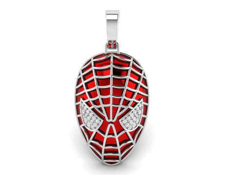 Spiderman Logo Pendant 3D Print Model