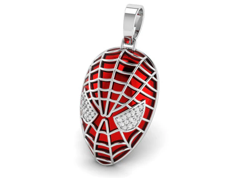 Spiderman Logo Pendant 3D Print Model
