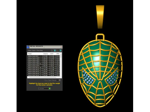 Spiderman Logo Pendant 3D Print Model