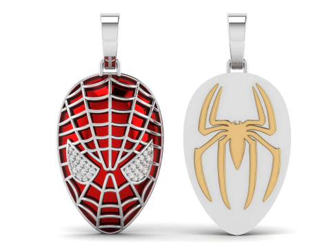 Spiderman Logo Pendant 3D Print Model