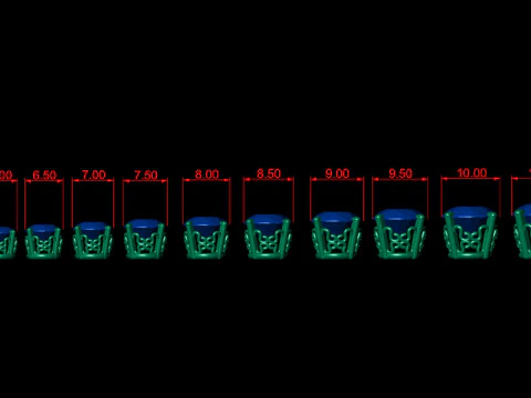 Ring Heads Type 13 -13pc 3D Print Model