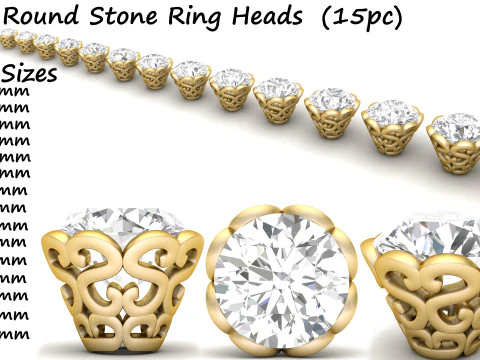 Кольцевые головки Тип 14 - 15 шт. 3D Принт Модель