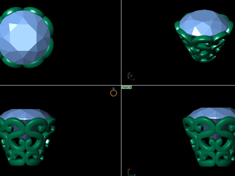 Ring Heads Type 14 -15pc 3D Принт Модель