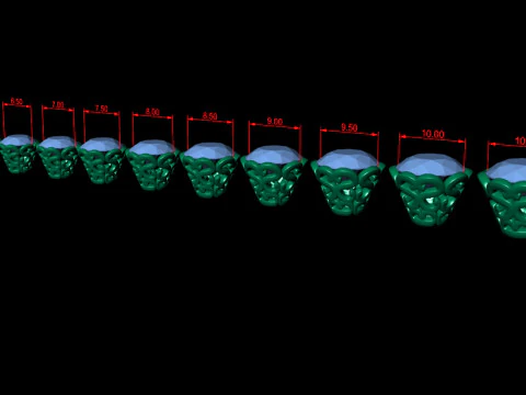 링 헤드 유형 14 -15pc 3D 프린트 모델
