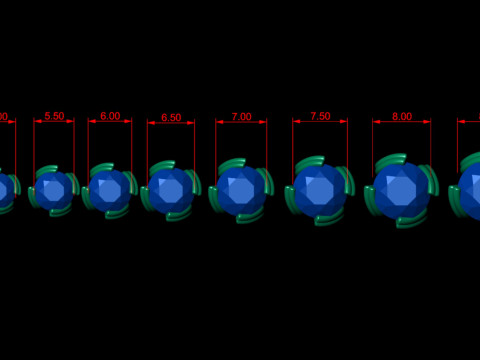 Ring Heads Type 15 -11pc Model Cetak 3D