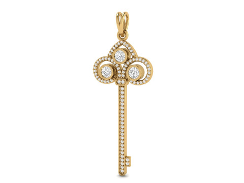 Diamond Key Pendant 3D 打印模型
