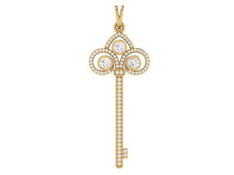Diamond Key Pendant 3D Baskı Modeli
