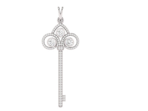 Diamond Key Pendant 3D Baskı Modeli