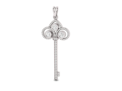 Diamond Key Pendant 3D Baskı Modeli