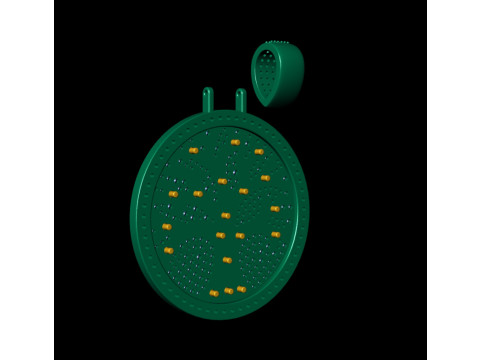 Diamond Tree Medallion Pendant 3D Print Model
