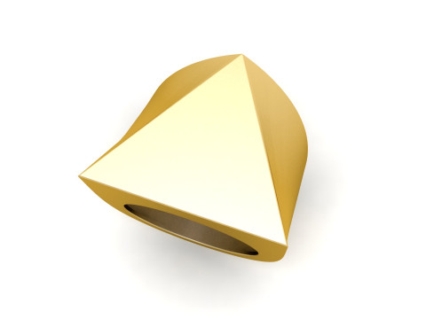 Triangular Pyramid Shape Champions Ring 3D प्रिंट मॉडल