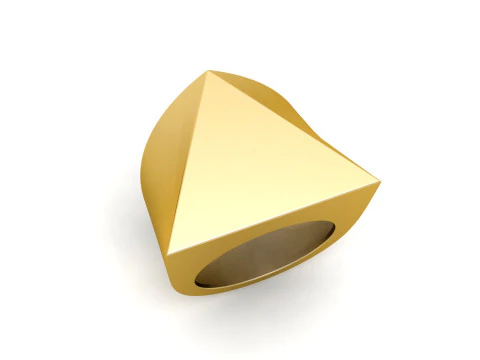 Anillo de campeones con forma de pir&aacute;mide triangular Modelo de impresión 3D
