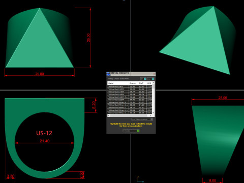 Triangular Pyramid Shape Champions Ring 3D Baskı Modeli