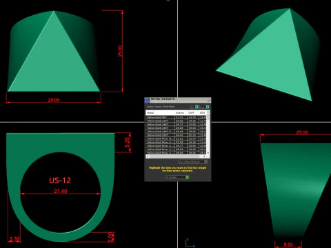 Anillo de campeones con forma de pir&aacute;mide triangular Modelo de impresión 3D