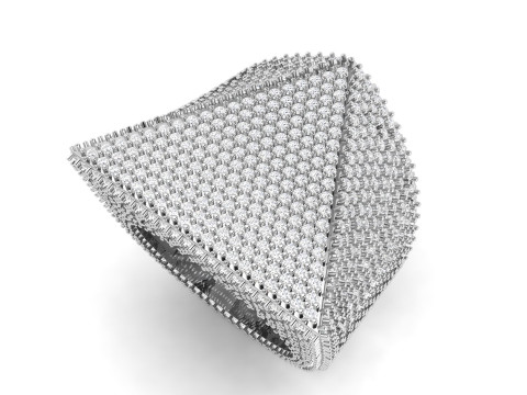 Triangular Pyramid Shape Champions Diamond Ring 3D प्रिंट मॉडल